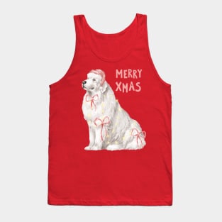 Christmas Pyrenean Mountain Dog Tank Top